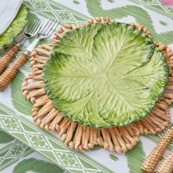 Mrs. Alice Serena Green Cabbage Dinner Plate (Set Of 4)