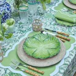 Mrs. Alice Serena Green Cabbage Dinner Plate (Set Of 4)