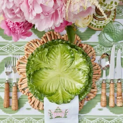 Outlet Mrs. Alice Serena Green Cabbage Starter Plate (Set Of 4)