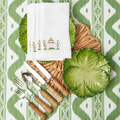 Outlet Mrs. Alice Serena Green Cabbage Starter Plate (Set Of 4)