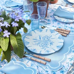 New Mrs. Alice Seville Blue Gardenia Dinner Plate (Set Of 4)