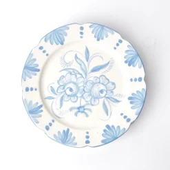 New Mrs. Alice Seville Blue Gardenia Dinner Plate (Set Of 4)