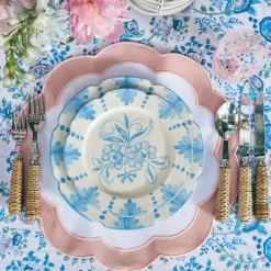 New Mrs. Alice Seville Blue Gardenia Dinner Plate (Set Of 4)