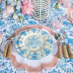 New Mrs. Alice Seville Blue Gardenia Dinner Plate (Set Of 4)