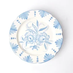 New Mrs. Alice Seville Blue Gardenia Dinner Plate