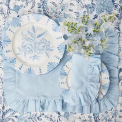 New Mrs. Alice Seville Blue Gardenia Dinner Plate