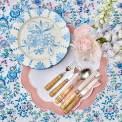 Mrs. Alice Seville Blue Gardenia Dinner Plate (Set Of 4)