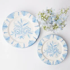 Online Mrs. Alice Seville Blue Gardenia Dinner Plate (Set Of 4)