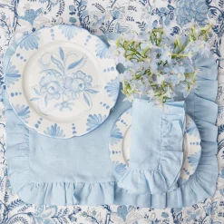 Online Mrs. Alice Seville Blue Gardenia Dinner Plate (Set Of 4)