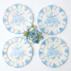 New Mrs. Alice Seville Blue Gardenia Starter Plate (Set Of 4)