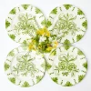 Discount Mrs. Alice Seville Green Gardenia Dinner Plates (Set Of 4)
