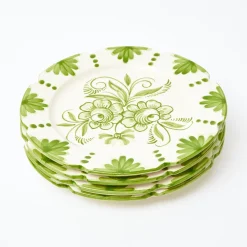 Discount Mrs. Alice Seville Green Gardenia Dinner Plates (Set Of 4)