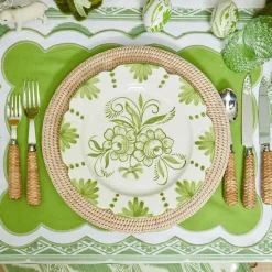 Sale Mrs. Alice Seville Green Gardenia Dinner Plates (Set Of 4)