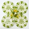 Best Mrs. Alice Seville Green Gardenia Dinner & Starter Plates (Set Of 8)