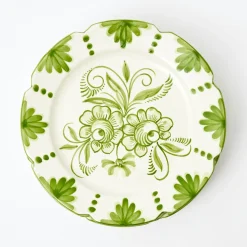 New Mrs. Alice Seville Green Gardenia Dinner Plate