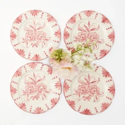 Discount Mrs. Alice Seville Pink Gardenia Starter Plate (Set Of 4)