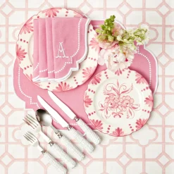 Discount Mrs. Alice Seville Pink Gardenia Starter Plate (Set Of 4)