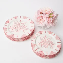 Discount Mrs. Alice Seville Pink Gardenia Starter Plate (Set Of 4)