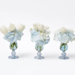 Outlet Mrs. Alice Small Blue Fluted Vase (Set Of 3)