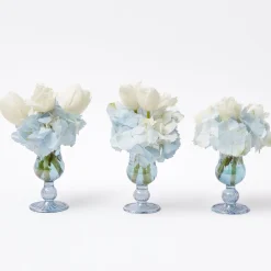 Outlet Mrs. Alice Small Blue Fluted Vase (Set Of 3)