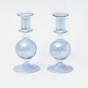 Sale Mrs. Alice Small Camille Azure Candle Holders (Pair)