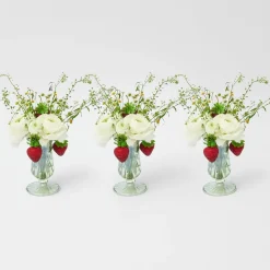 Discount Mrs. Alice Small Green Fluted Vase (Set Of 3)