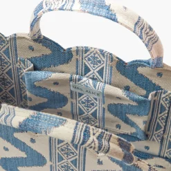 Sale Mrs. Alice Small Tote Bag (Blue Ikat)