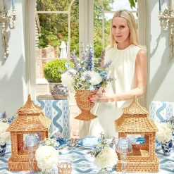 Hot Mrs. Alice Small Natural Rattan Urn Vase