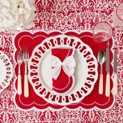 New Mrs. Alice Snow White Velvet Napkin Bows (Set Of 4)