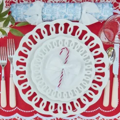 New Mrs. Alice Snow White Velvet Napkin Bows (Set Of 4)