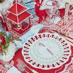 New Mrs. Alice Snow White Velvet Napkin Bows (Set Of 4)