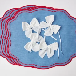New Mrs. Alice Snow White Velvet Napkin Bows (Set Of 4)