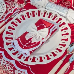 New Mrs. Alice Snow White Velvet Napkin Bows (Set Of 4)