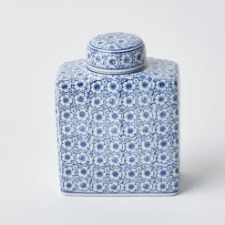 Best Mrs. Alice Square Floral Print Ginger Jar