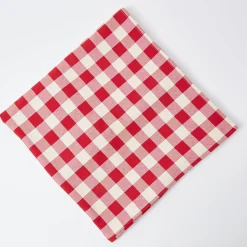 Discount Mrs. Alice Swiss Red Gingham Tablecloth