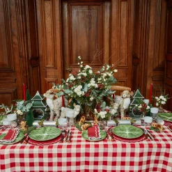 Discount Mrs. Alice Swiss Red Gingham Tablecloth