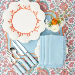 New Mrs. Alice Sylvie Blue & Orange Placemats (Set Of 4)