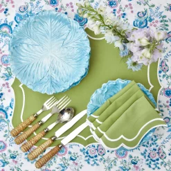 Online Mrs. Alice Sylvie Green Embroidered Napkins (Set Of 4)