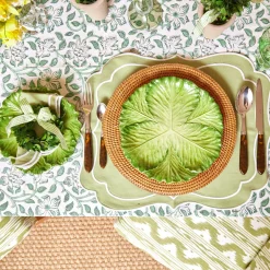 Online Mrs. Alice Sylvie Green Embroidered Napkins (Set Of 4)