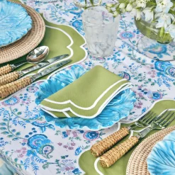 Online Mrs. Alice Sylvie Green Embroidered Napkins (Set Of 4)