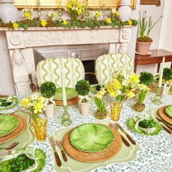 Outlet Mrs. Alice Sylvie Green Embroidered Placemats (Set Of 4)