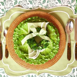 Outlet Mrs. Alice Sylvie Green Embroidered Placemats (Set Of 4)
