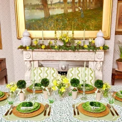 Outlet Mrs. Alice Sylvie Green Embroidered Placemats (Set Of 4)
