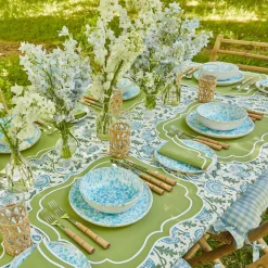 Outlet Mrs. Alice Sylvie Green Embroidered Placemats (Set Of 4)