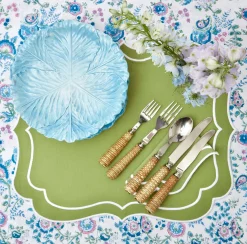 Outlet Mrs. Alice Sylvie Green Embroidered Placemats (Set Of 4)