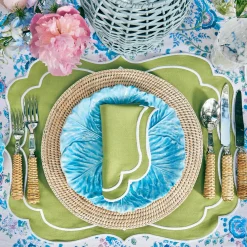 Online Mrs. Alice Sylvie Green Embroidered Placemats & Napkins (Set Of 4)