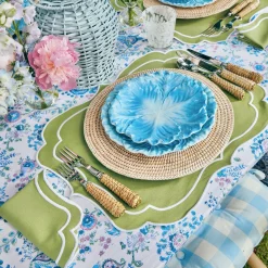 Online Mrs. Alice Sylvie Green Embroidered Placemats & Napkins (Set Of 4)