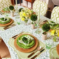 Online Mrs. Alice Sylvie Green Embroidered Placemats & Napkins (Set Of 4)