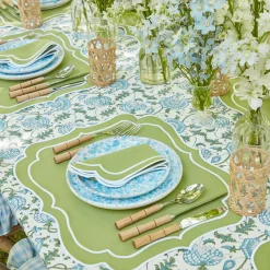 Online Mrs. Alice Sylvie Green Embroidered Placemats & Napkins (Set Of 4)