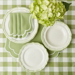 Online Mrs. Alice Sylvie Green Embroidered Placemats & Napkins (Set Of 4)